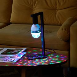 Светодиодный светильник-проектор ULI-Q301. Серия DISCO. многоцветный. ТМ VOLPE. Работа от сети 220В. Для установки в электропатрон Е27. Цвет корпуса белый.