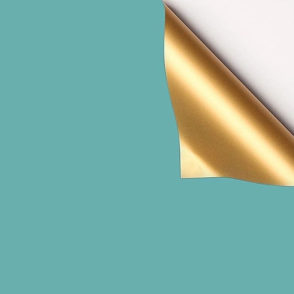 ЛИСТ с золотом 58*58/20шт СЕРО-ГОЛУБОЙ/ЗОЛОТО