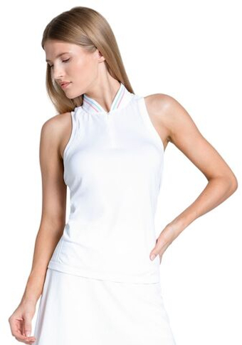 Женский топ теннисный Lucky in Love Seamless Textured Sleeveless - white