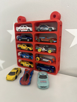 Полка для машинок Hot Wheels 10 шт, крепление на стену для hot wheels 10 шт красный