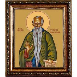 Григорий (Дримис) Византийский, Святогорец, Афонский, преподобный. Икона на холсте.