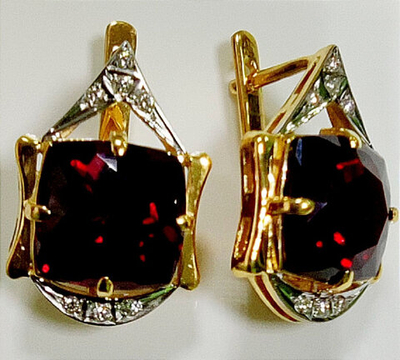 Серьги Эстерелла золото 750 родолит