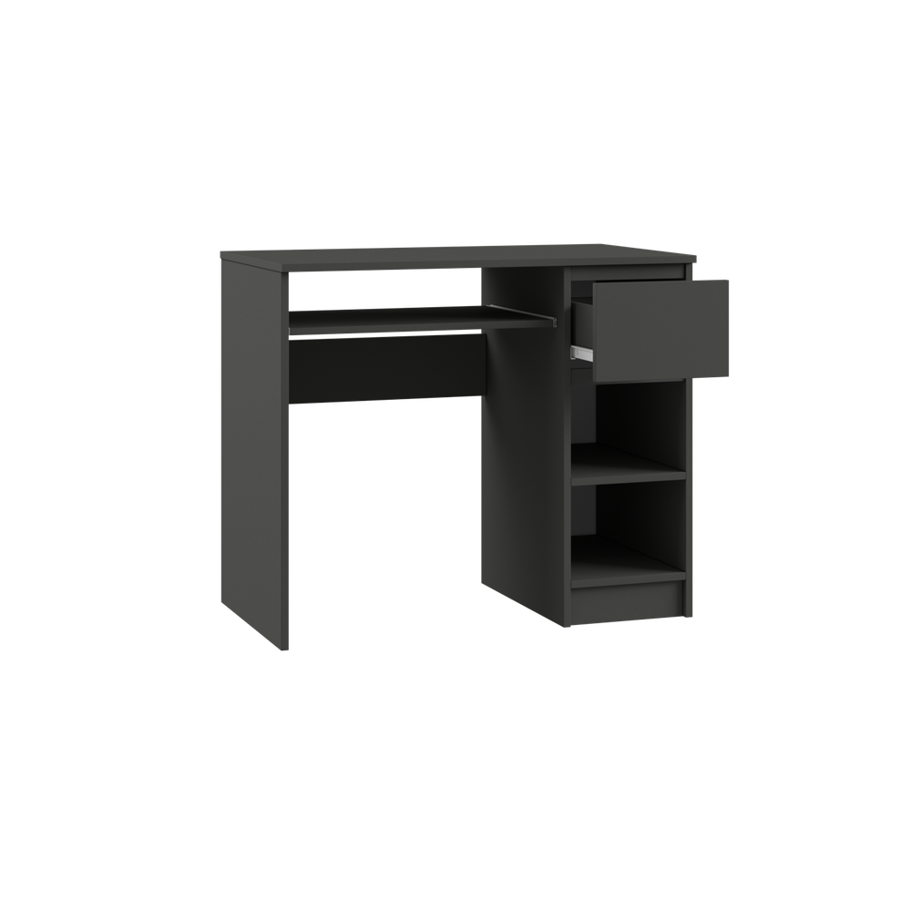 МС Мадера Стол письм. СМП1Д левый 900*770*500 (лдсп графит новый)