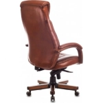 Кресло руководителя Бюрократ T-9924WALNUT светло-коричневый Leather Eichel