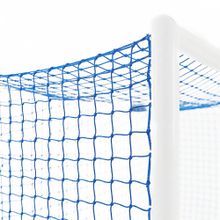 Сетка футб. 1020-02, a:7.5 b:2.5 c:1.3 d:2.0м, нить 2,0 мм полиэтилен, яч. 10*10 см, узловая, синяя