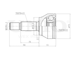 ШРУС внешний UNIO CVJ-20246