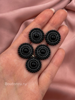 Пуговицы черные Жемчуг2
