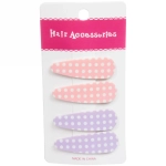 Зажимы для волос 4шт «Collection School», принт горошек, 5,2*1,7см