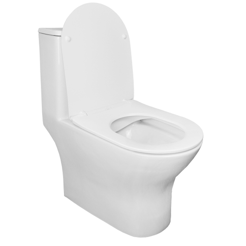 Унитаз-моноблок Azario Terni AZ-8618 с крышкой-сиденьем микролифт, белый