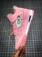 AIR JORDAN 4 RERO X OW PINK/PINK/WHITE