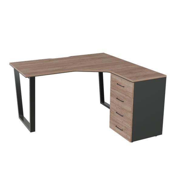 Рабочее место на V-каркасе правое PREGO OFFICE 1600*1400*750 ПОРМ-16ВП