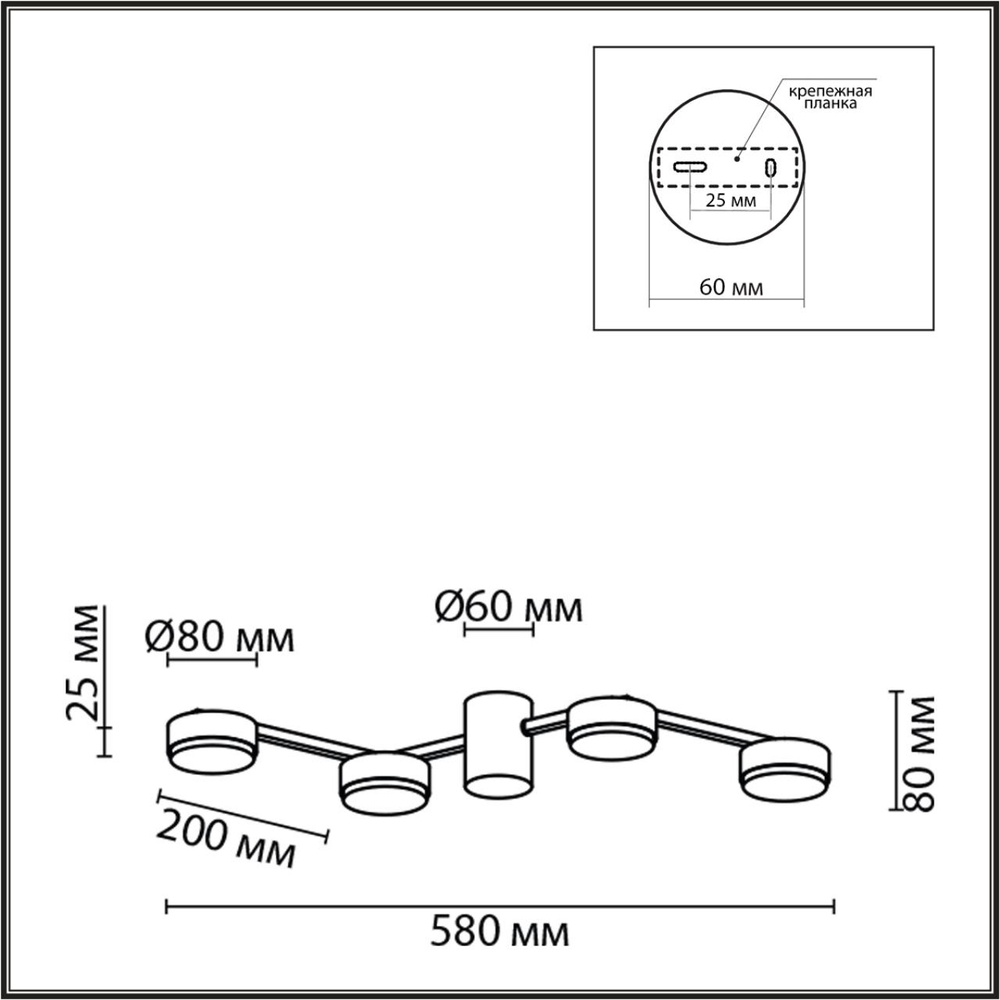 8116/4C COMFI LN26 250 никель, металл Люстра потолочная LED GX53 4*7W 220V SANATA