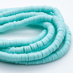 Бусина-диск, цвет мятный, размер 4 мм, цена за нить 40 см