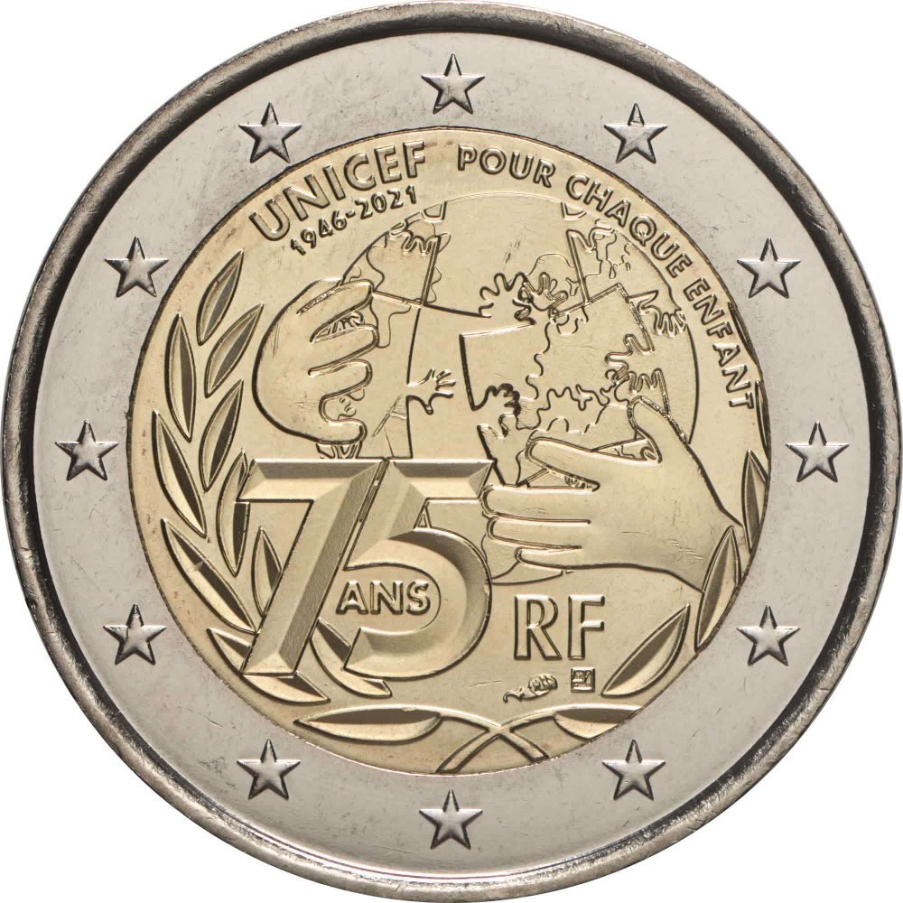 ФРАНЦИЯ, 2021, 2 ЕВРО [БИМЕТАЛЛ]