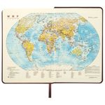 Ежедневник недатированный А5 138х213 мм BRAUBERG "Status", под кожу, 160 л., коричневый, 113363