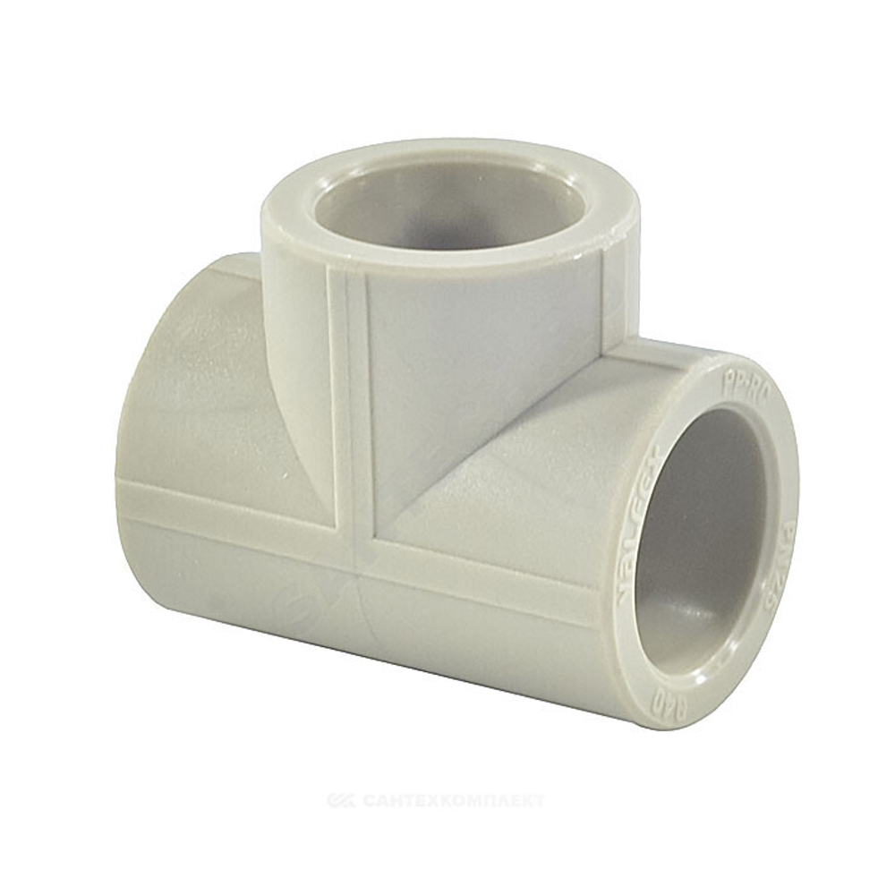 Тройник PP-R серый Дн 40 внутренняя пайка VALFEX 10111040Г