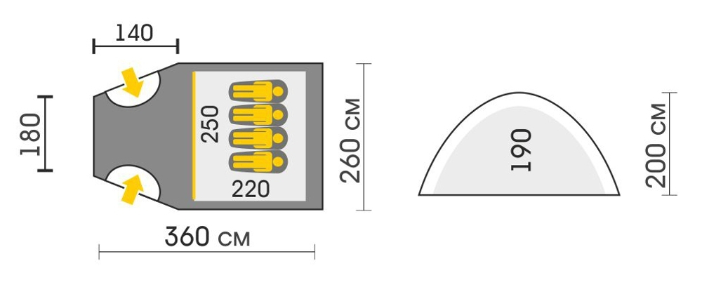 Палатка Talberg Bigless 4 [TLT-031]