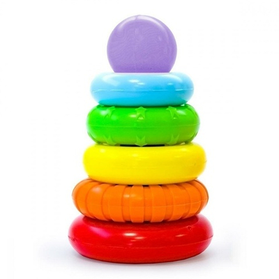 Пирамидка рельефная 16см. 5 колец (КНОПА)