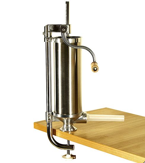 Шприц для колбас 3 кг. Kamille KM-6509 из нержавеющей стали с силиконовыми насадками