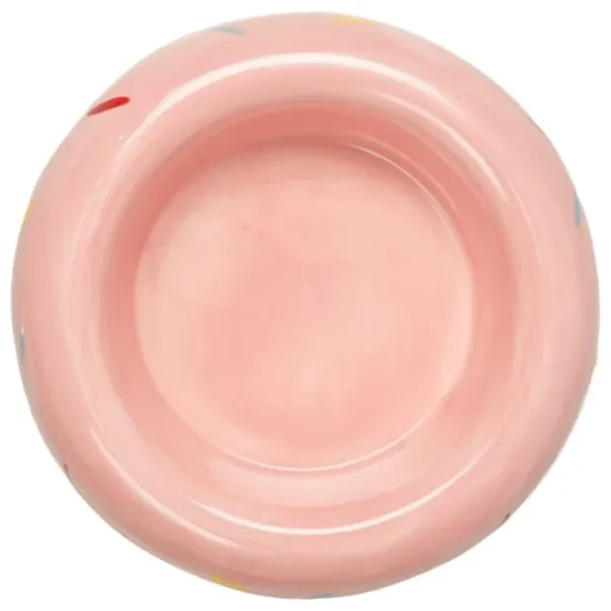 Mr.Kranch Миска "Bamboo" керамическая розовая на бамбуковой подставке, 250мл