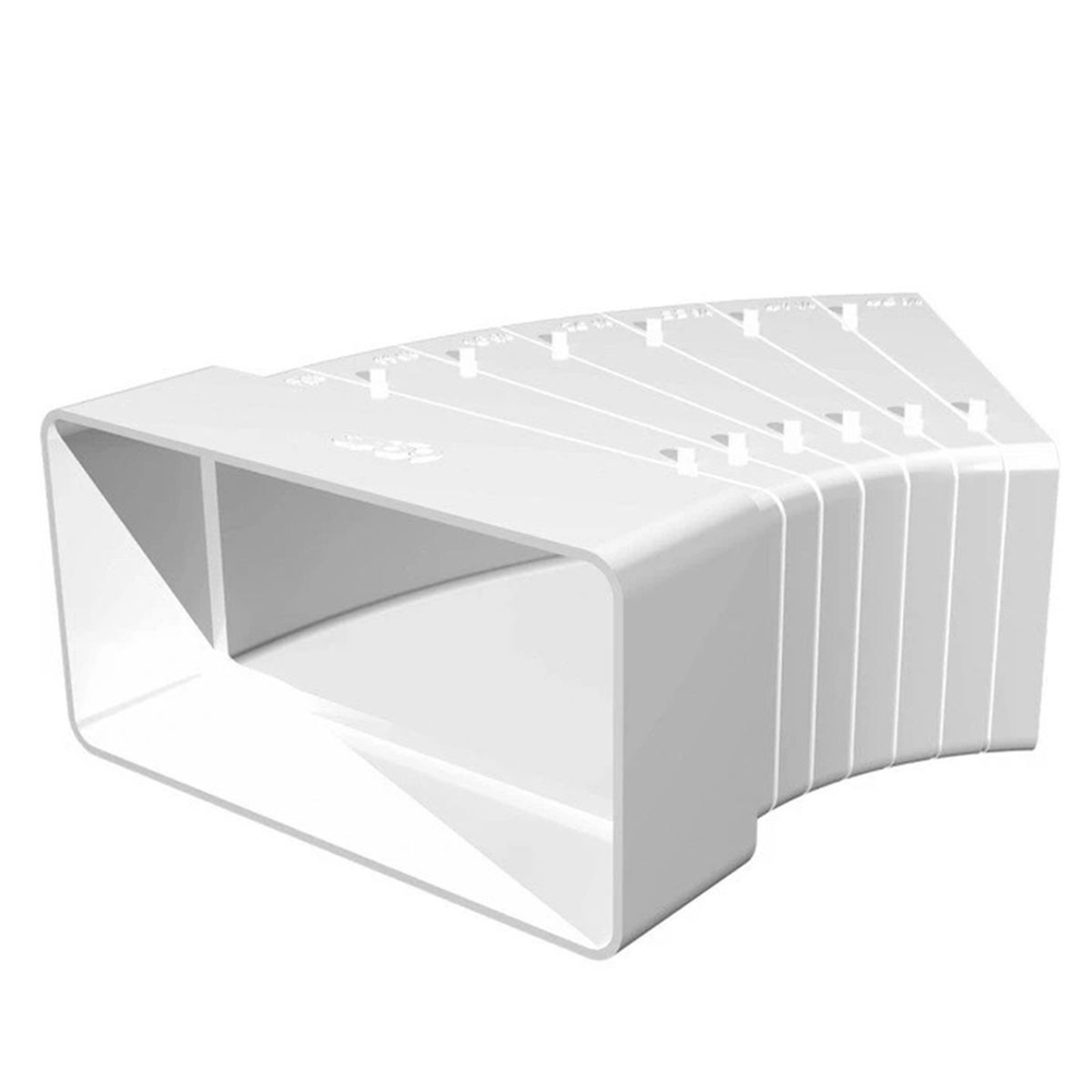 Уголок вентиляционный пластик, плоский, d120 мм, 60 мм, разноугловой, Эра, 612КРП