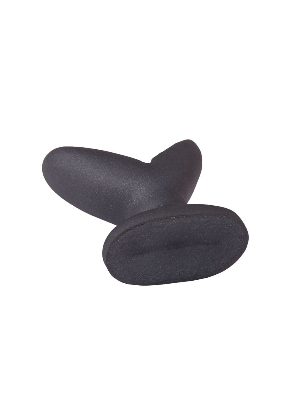 Анально-вагинальный плаг A Blooming tulip - 11 см. (Цвет: черный)