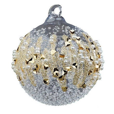 Шар "Золотой лед" 8см YQL1331