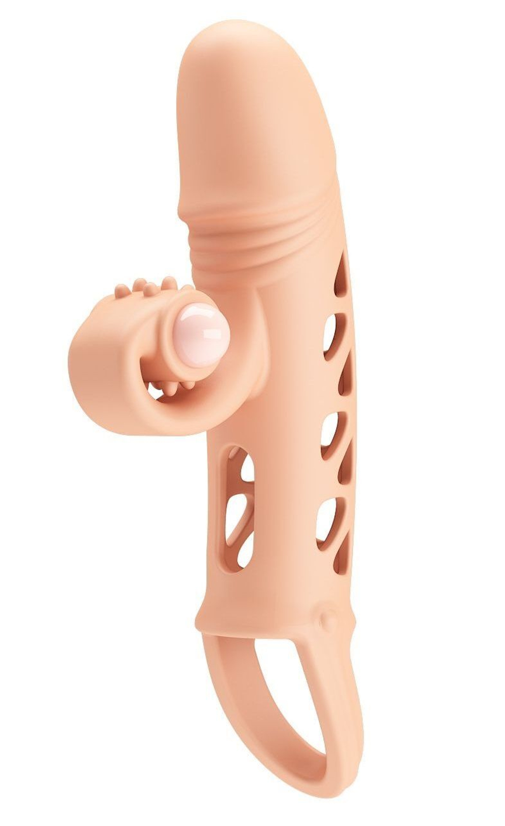 Телесная вибронасадка на пенис Mind-blowing Miracles (Цвет: телесный)