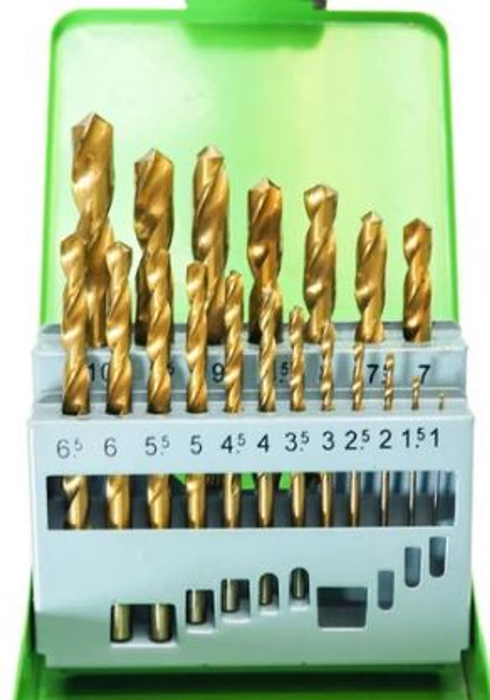 Набор сверл по металлу  19шт d1-10мм, титанов.покрыт. 4511191