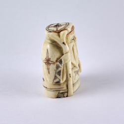 Нэцкэ Дзюродзин с посохом и кисетом