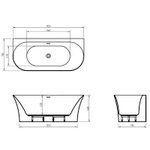 Акриловая ванна BelBagno 155x70 BB711-1550-700 без гидромассажа