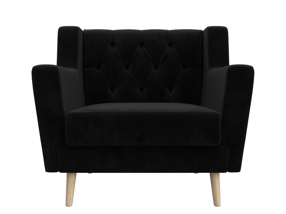 Кресло Брайтон Люкс, Черный, Велюр, 108896
