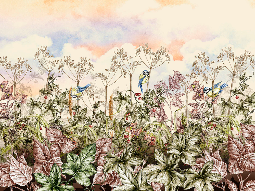 Дизайнерские обои Wall Street Botanica