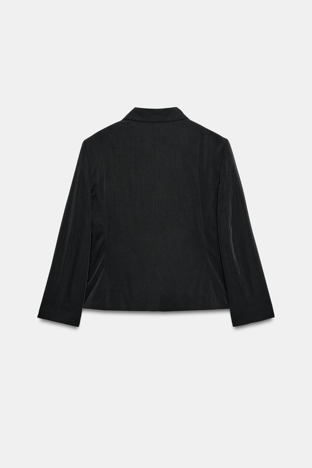 ZARA БЛЕЙЗЕР С КАРМАНАМИ ZW COLLECTION, ЧЕРНЫЙ