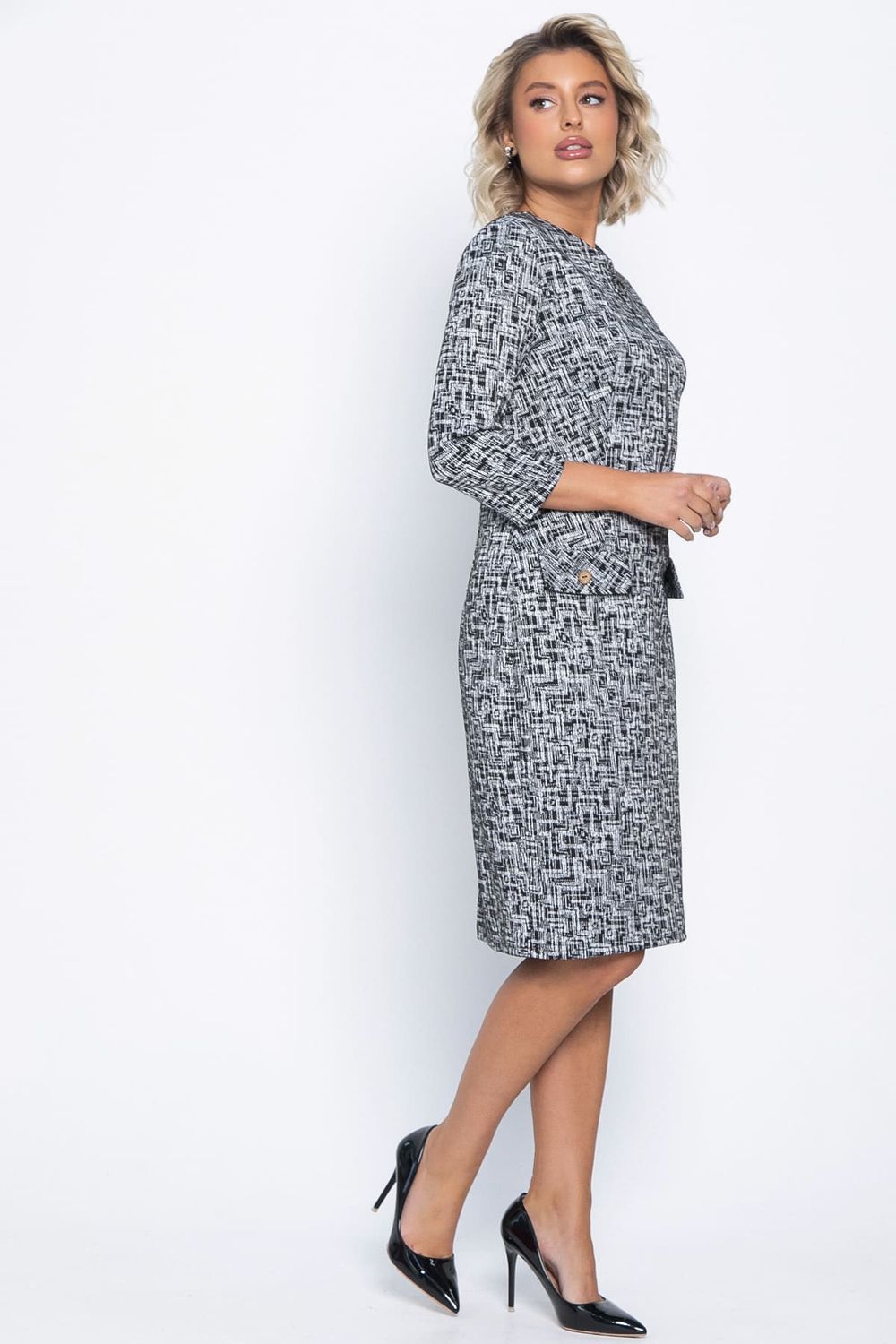 Платье Леди Мэри (черно-белое) П15047-19М LT Collection