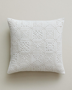 Zara Home наволочка декоративная из хлопка, белый