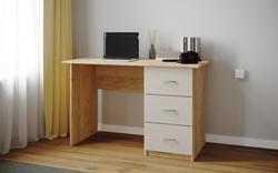 Письменный стол Сити-1, Дуб крафт золотой, кашемир