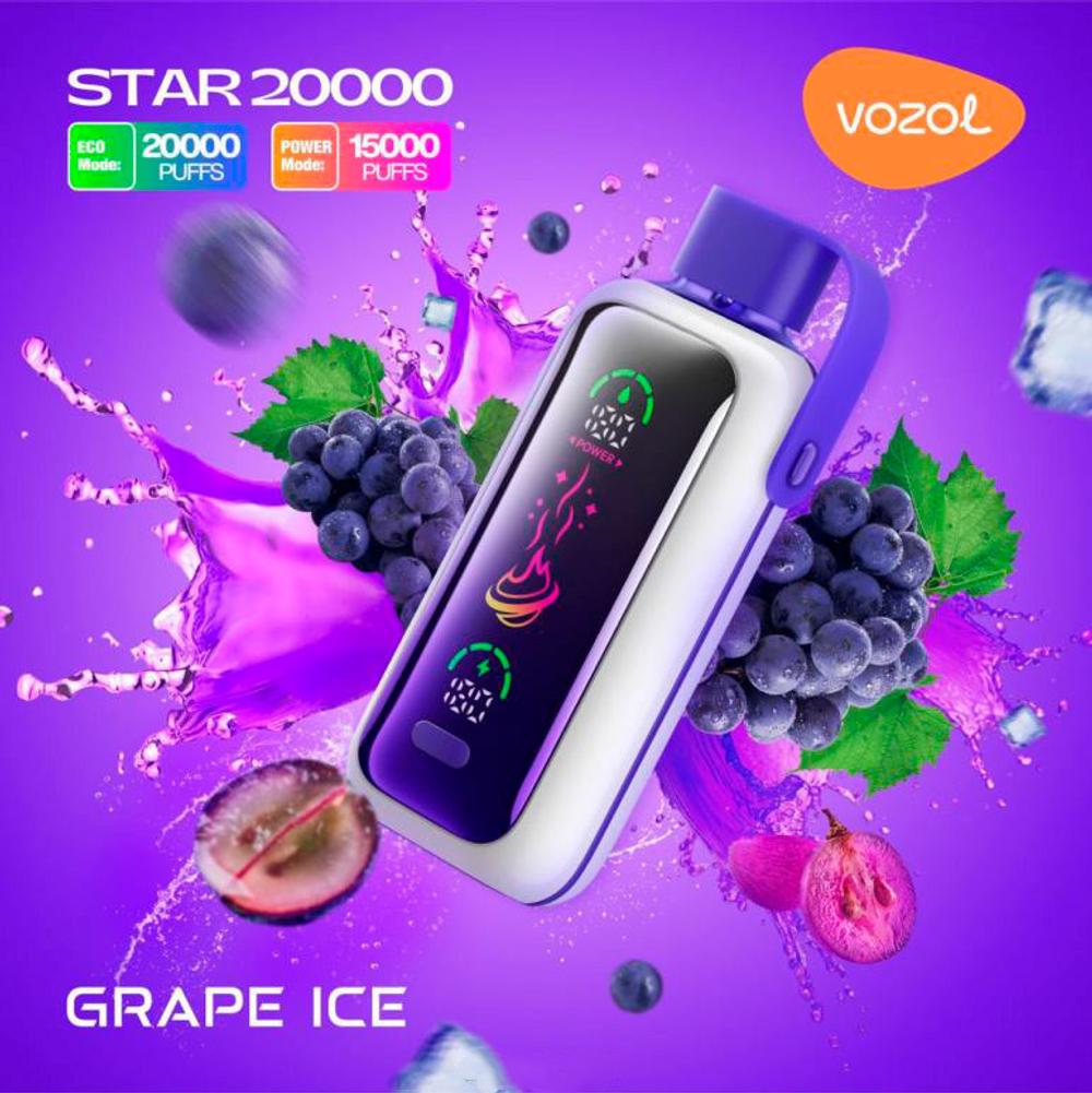 Vozol STAR 20000 - Grape Ice (5% nic)