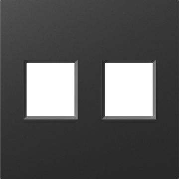 Накладка 2-я для розеток RJ45, TV, SAT,  матовый карбон,  серия A07