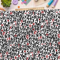 Ткань дюспо английские буквы