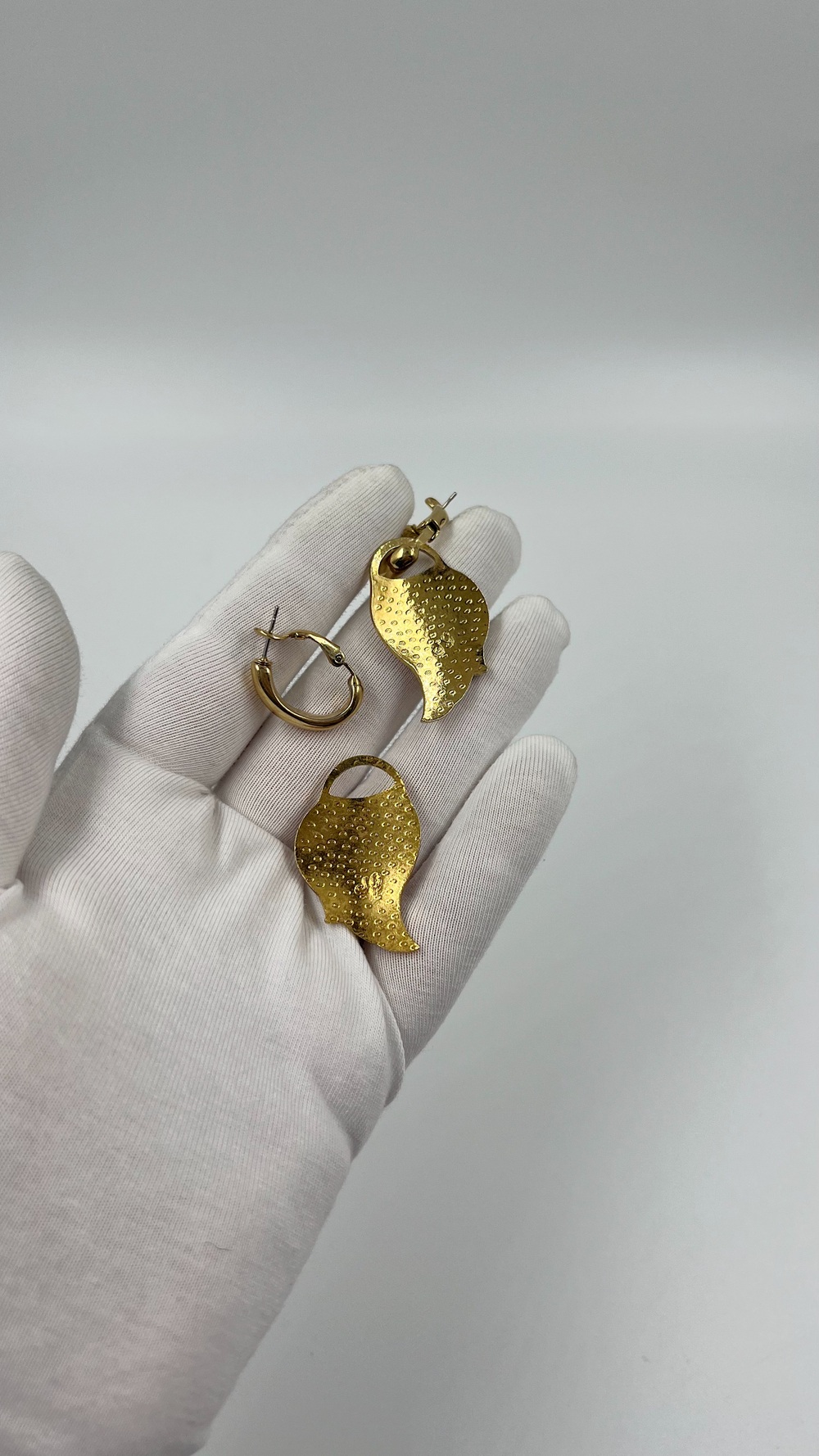 Серьги трансформеры с эмалью в технике клуазоне