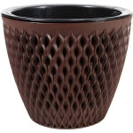 Кашпо для цветов пластиковое 3л d-17,1см «Версаль» Тёмно-коричневый