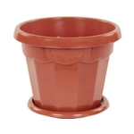 Горшок цветочный Гармония 0,7л с поддоном коричневый