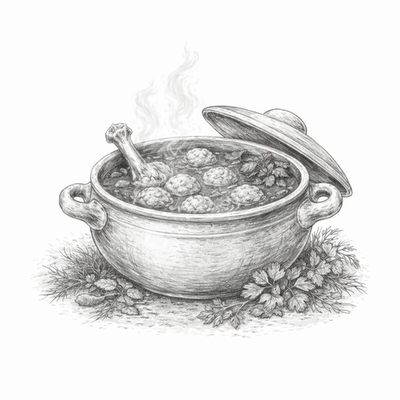 Бульон наваристый