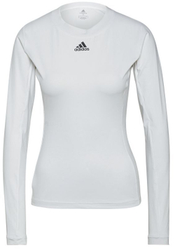 Женская теннисная футболка (dł. Рукава) Adidas Freelift LS TOP - white/black