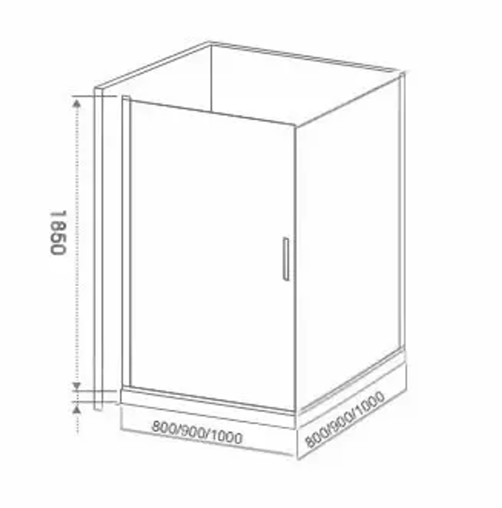 Душевой уголок Bas Mokka DR 90*90*185 без поддона