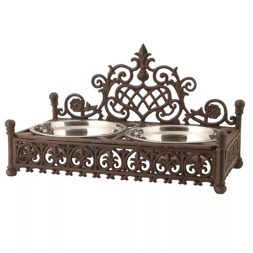 Кормушка для животных "Квинси" 46x25x27см / 2x800мл Металл