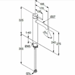 Смеситель для раковины Kludi Bozz 38286N076 золото брашированное