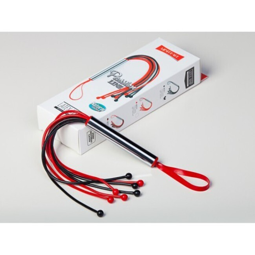 Латексная мини-плеть с шариками на конце Mini Pearl (Цвет: черный, красный, серебро)