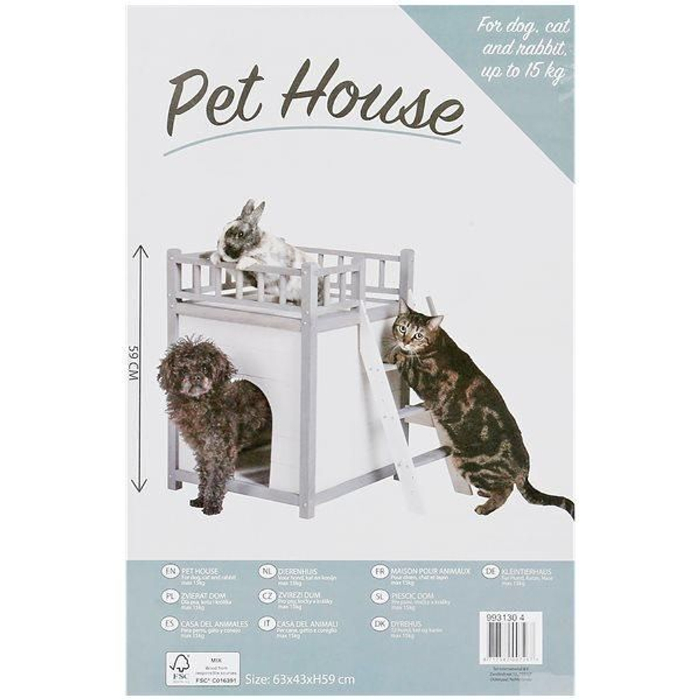 Домик для кошки Вальди из массива сосны